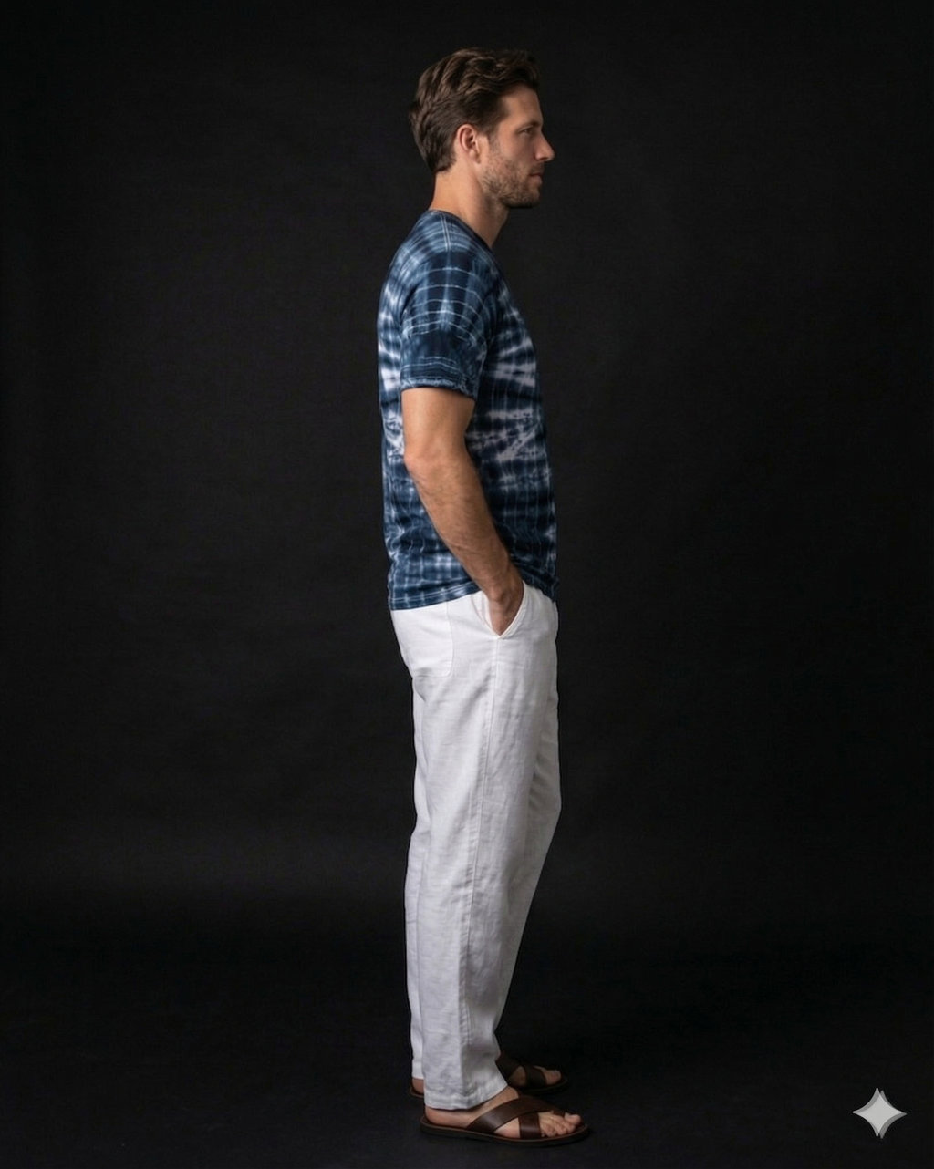 Linear Blue Regular Tee