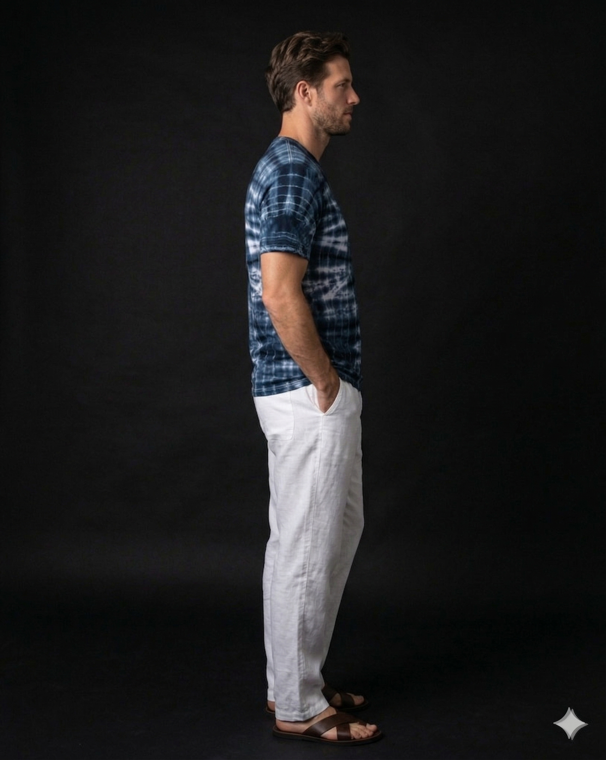 Linear Blue Regular Tee