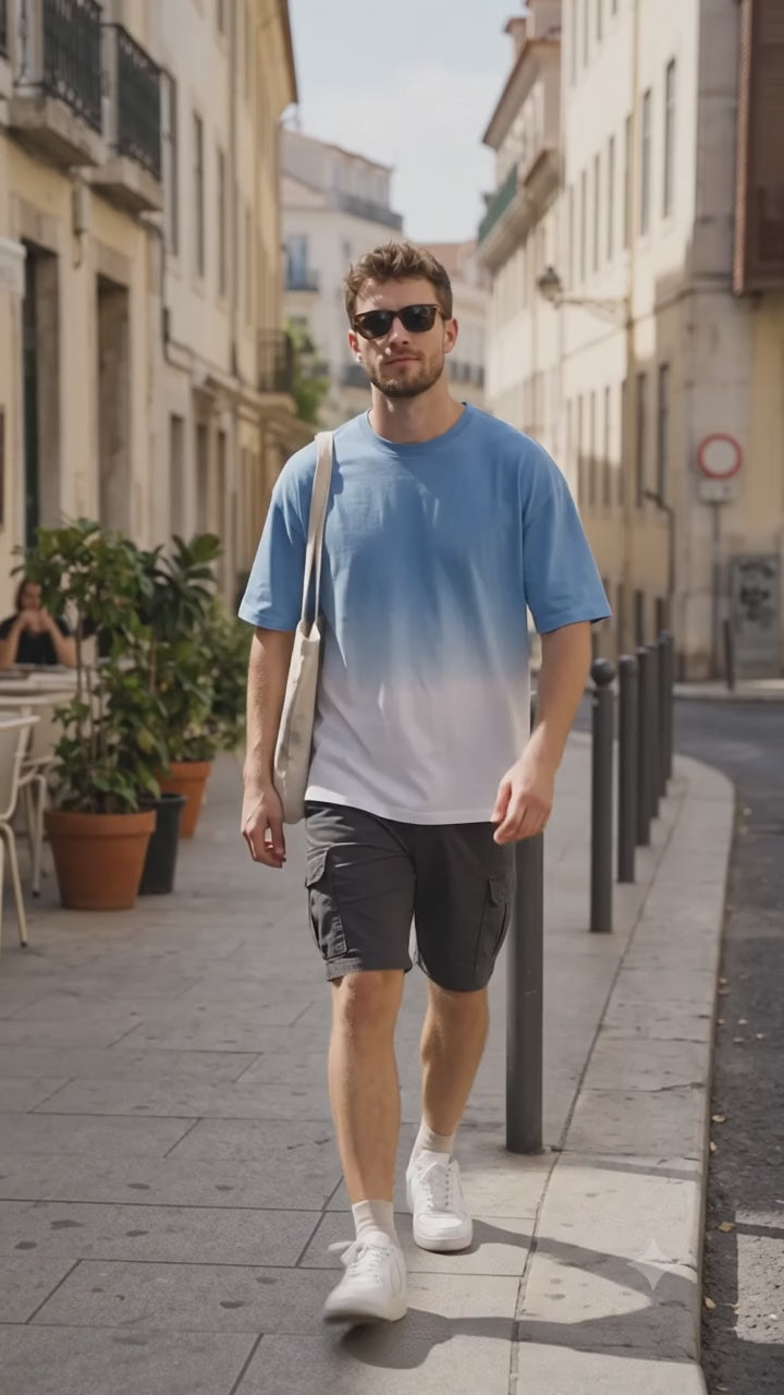 Sky Shaded Oversized Tee