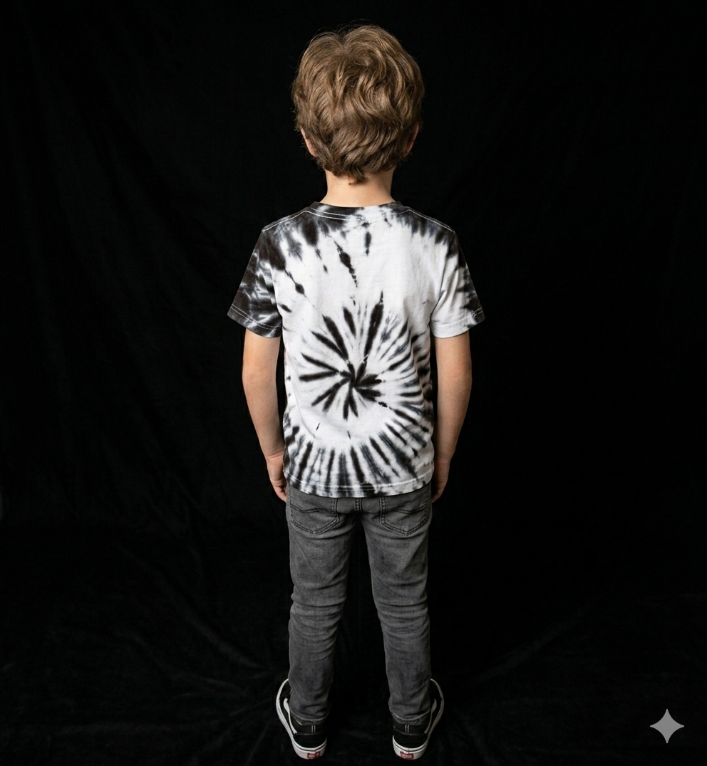 kids black and white spiral tie dye t shirt kids black and white spiral tie dye t shirt